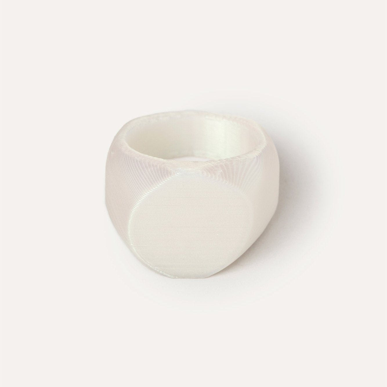 ADN White vegan Ring 3D