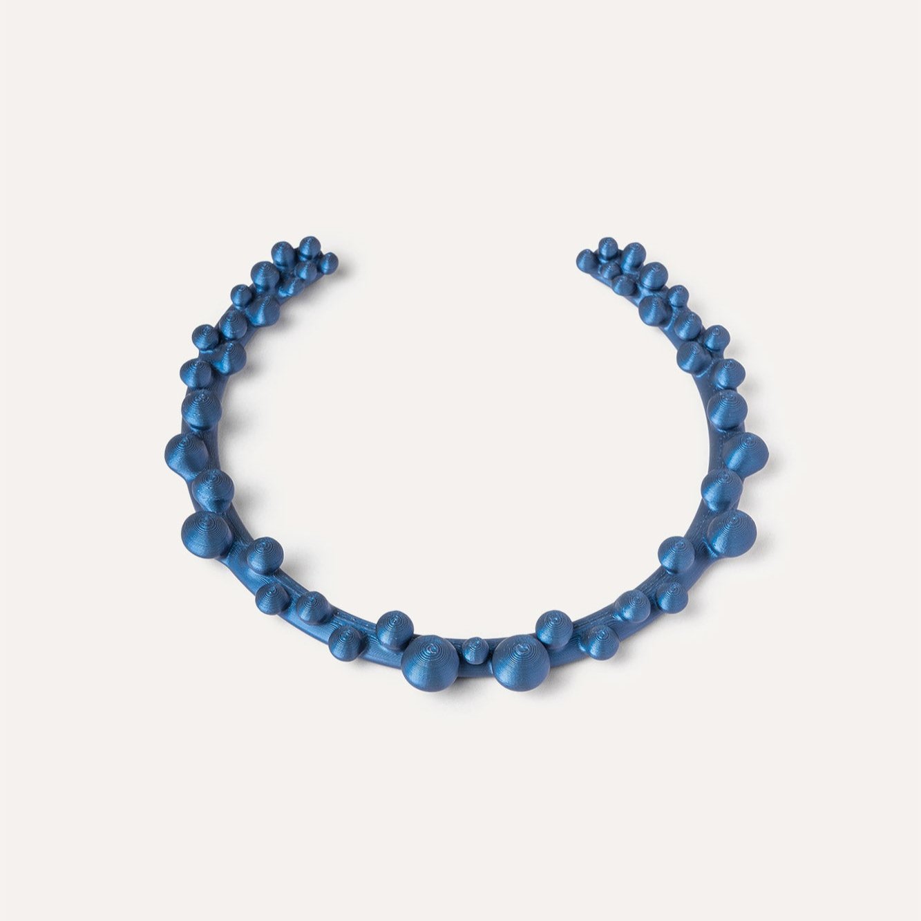 Blue balls vegan necklace 3D