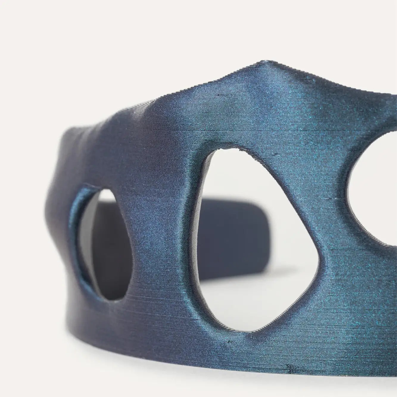 Dark Blue Holes Organic Vegan Necklace 3D detail
