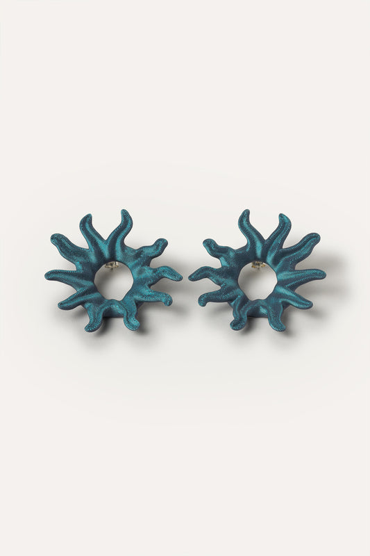 Dark Blue Soleil Vegan Earrings 