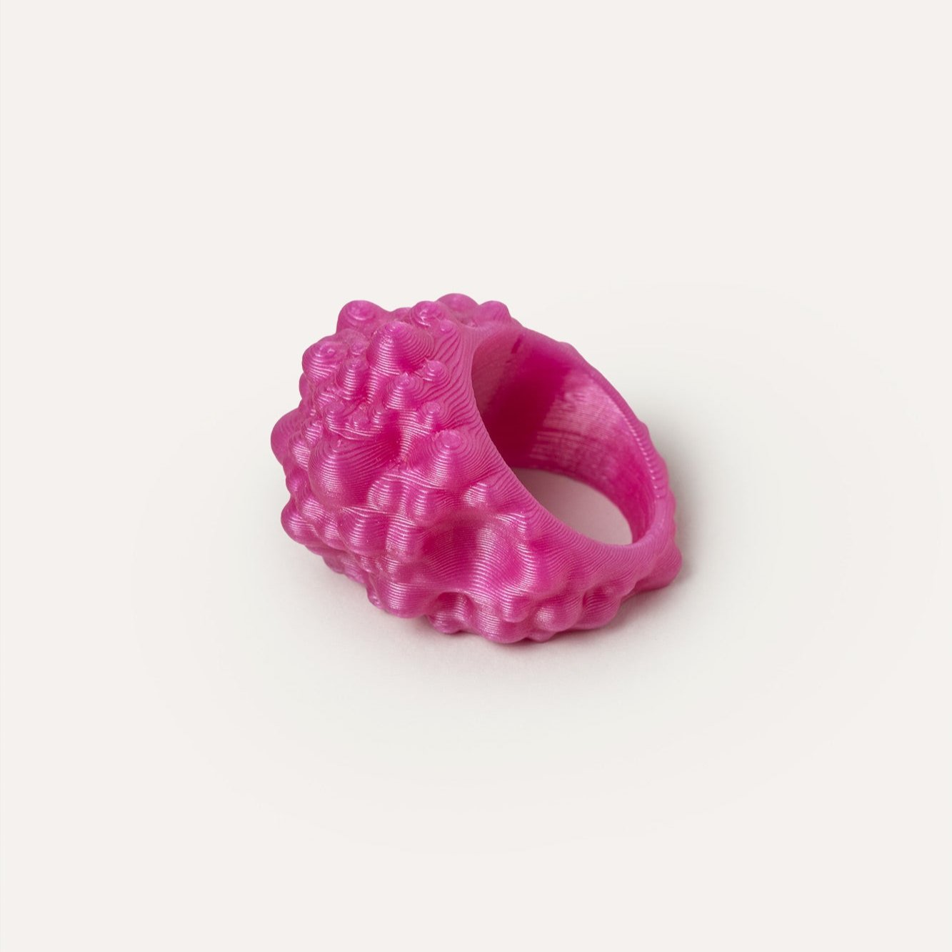 pink organic sea vegan ring 3d printed