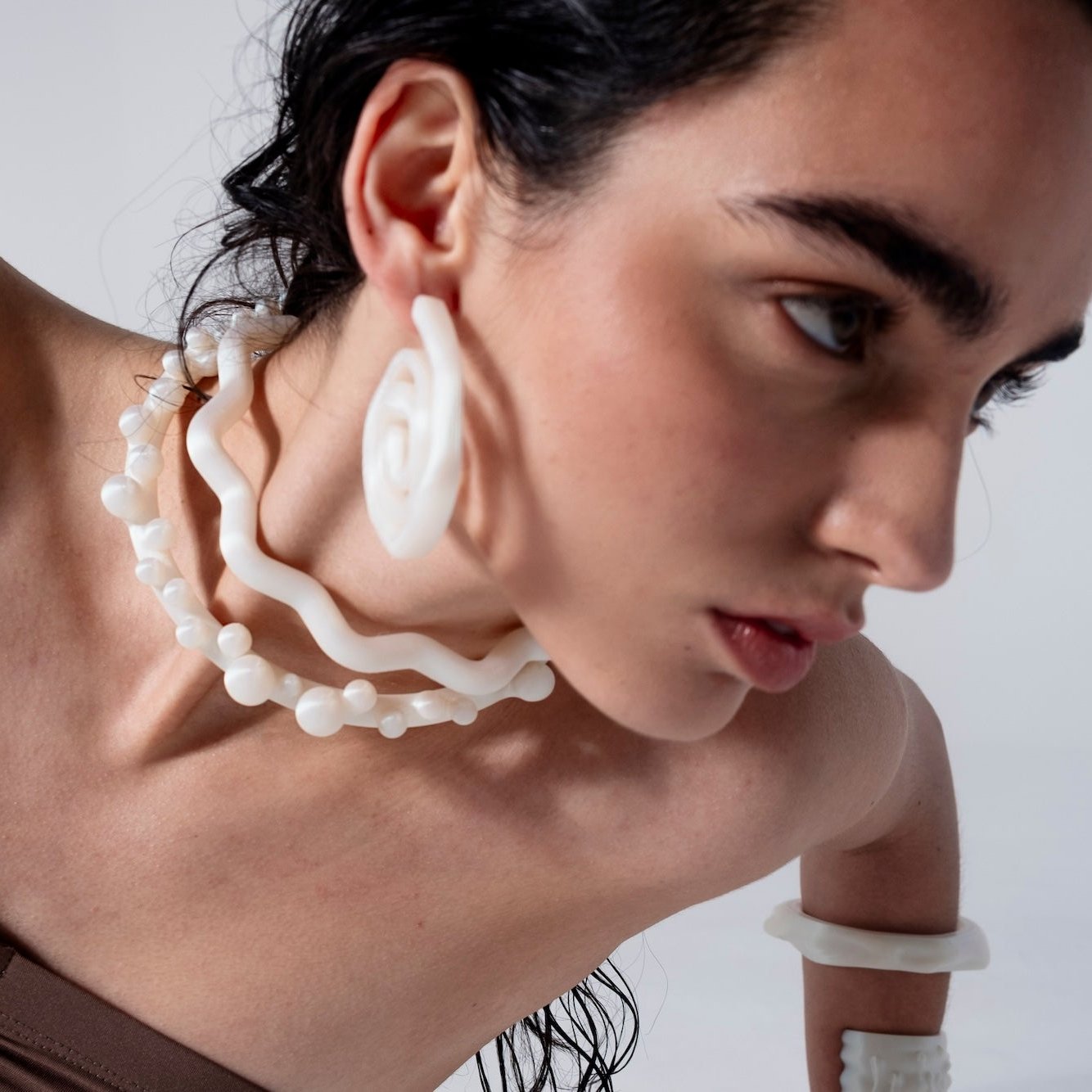 Alga purple earrings