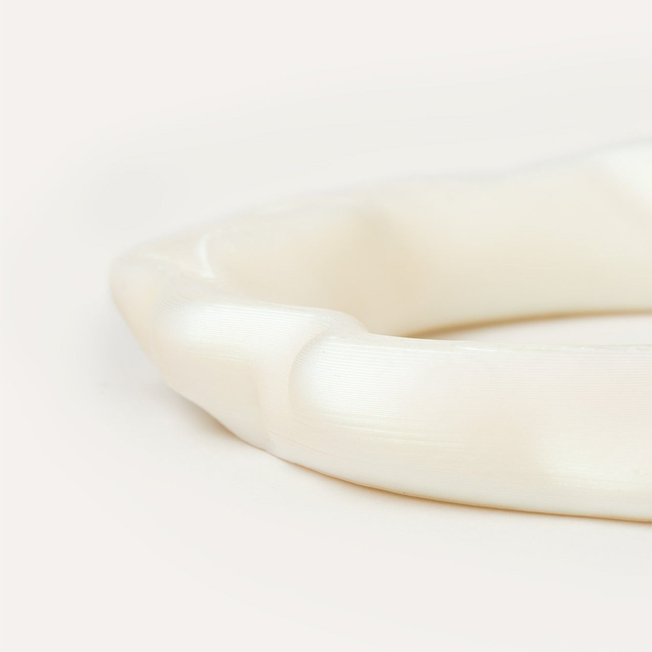 White Big Organic Vegan Bracelet 3D