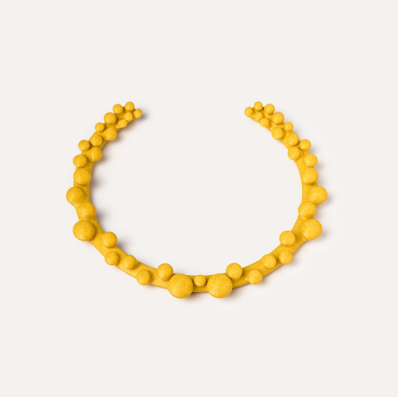 yellow balls vegan necklace 3d