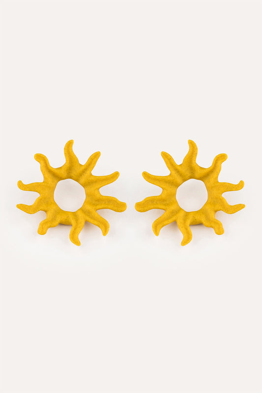 Yellow soleil vegan earring 3d
