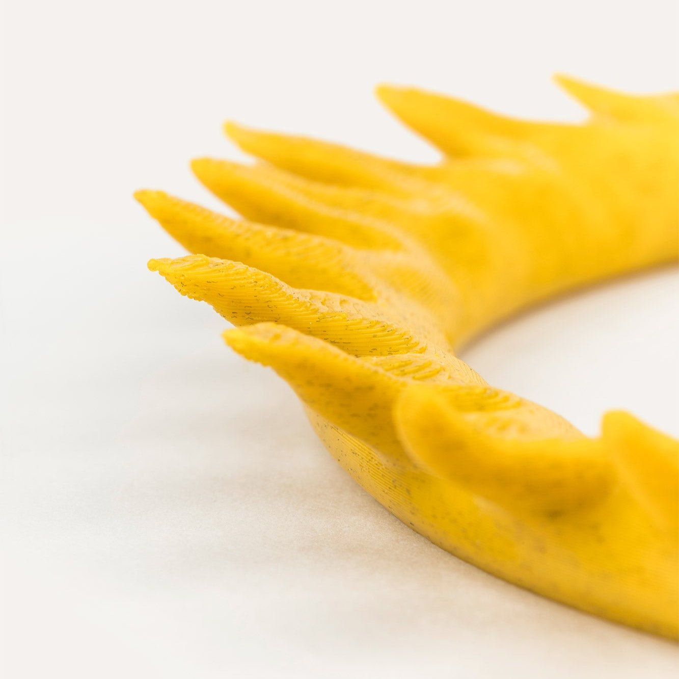 Yellow Soleil vegan necklace 3d