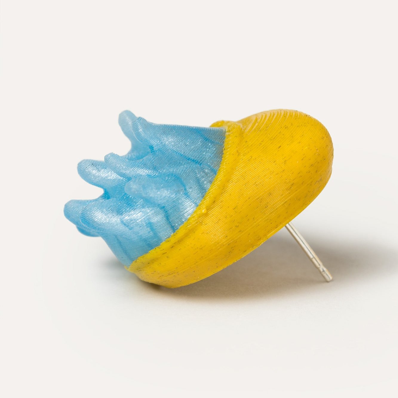 yellow blue sea vegan earrings one