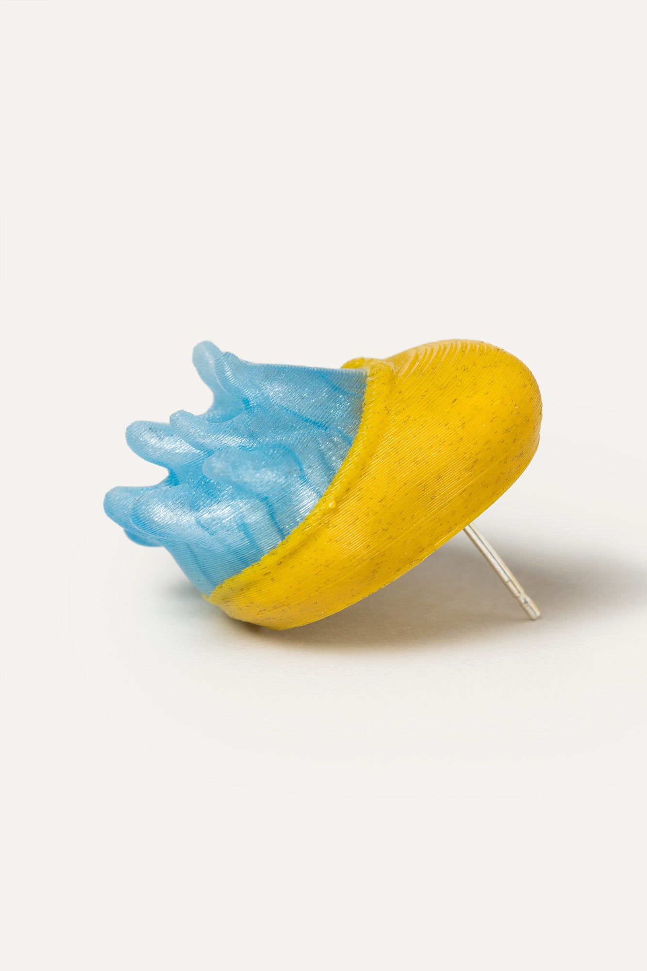 yellow blue sea vegan earrings one