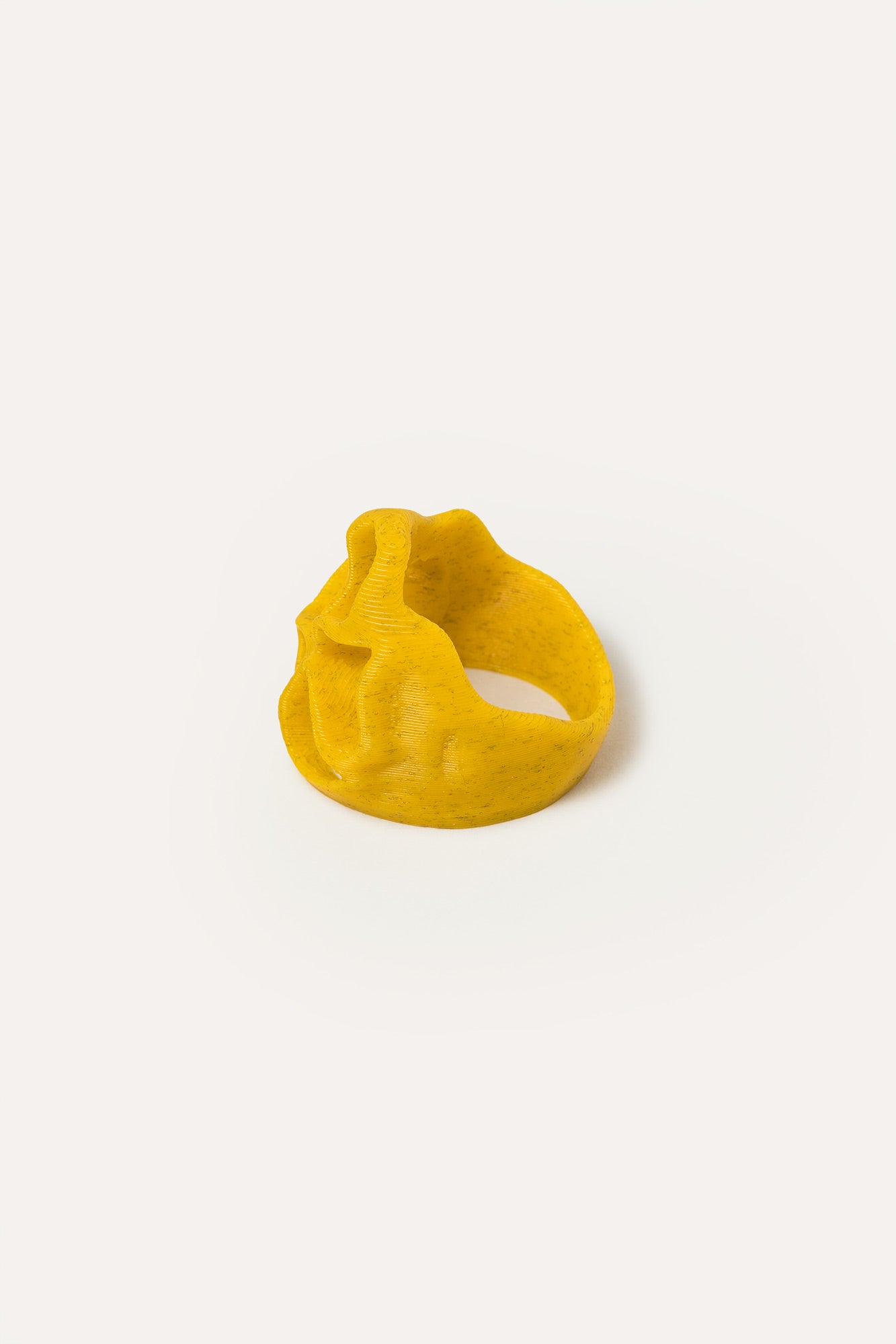 Yellow holes vegan ring 3D 