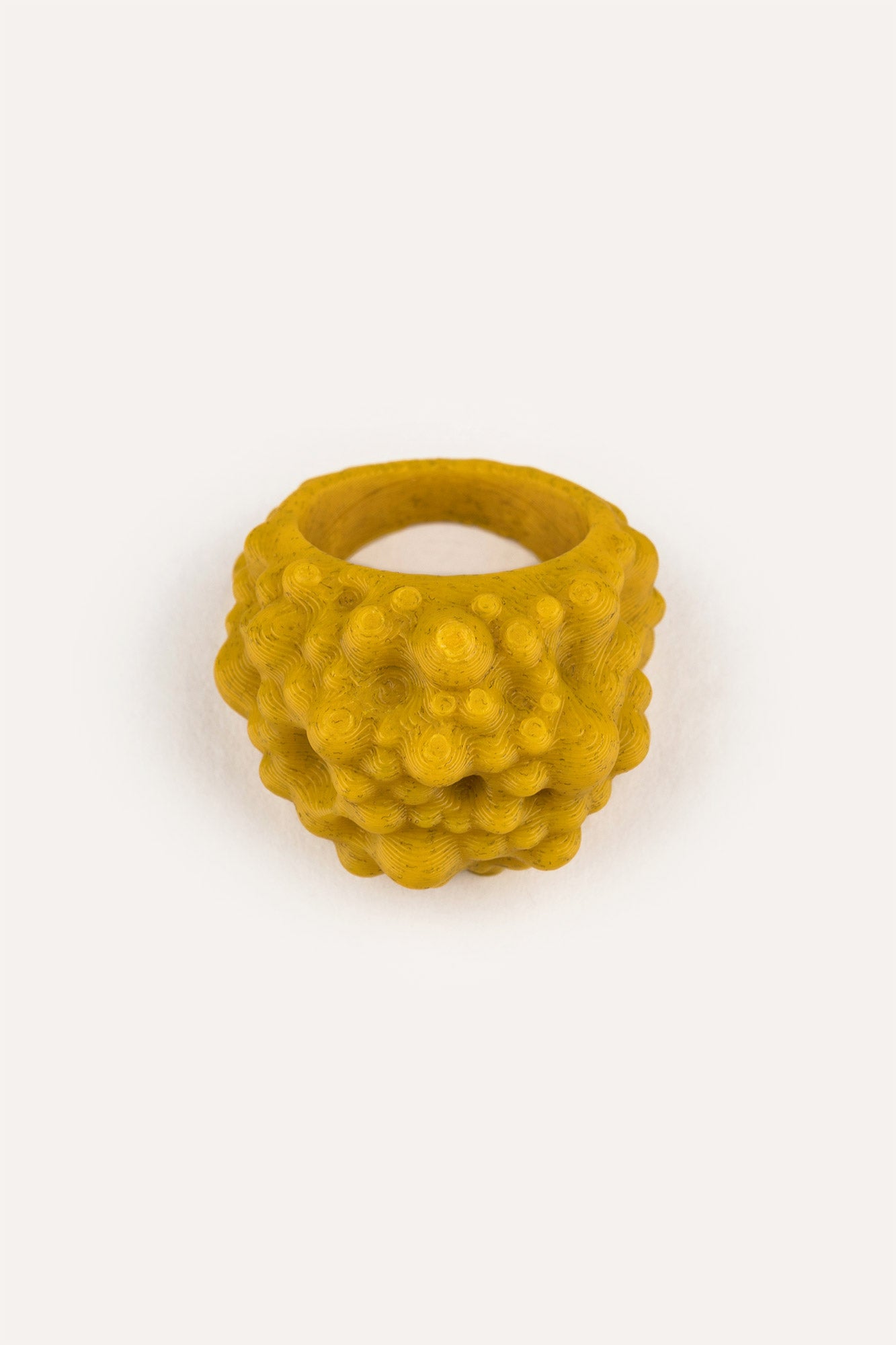 Yellow organic vegan ring 3D