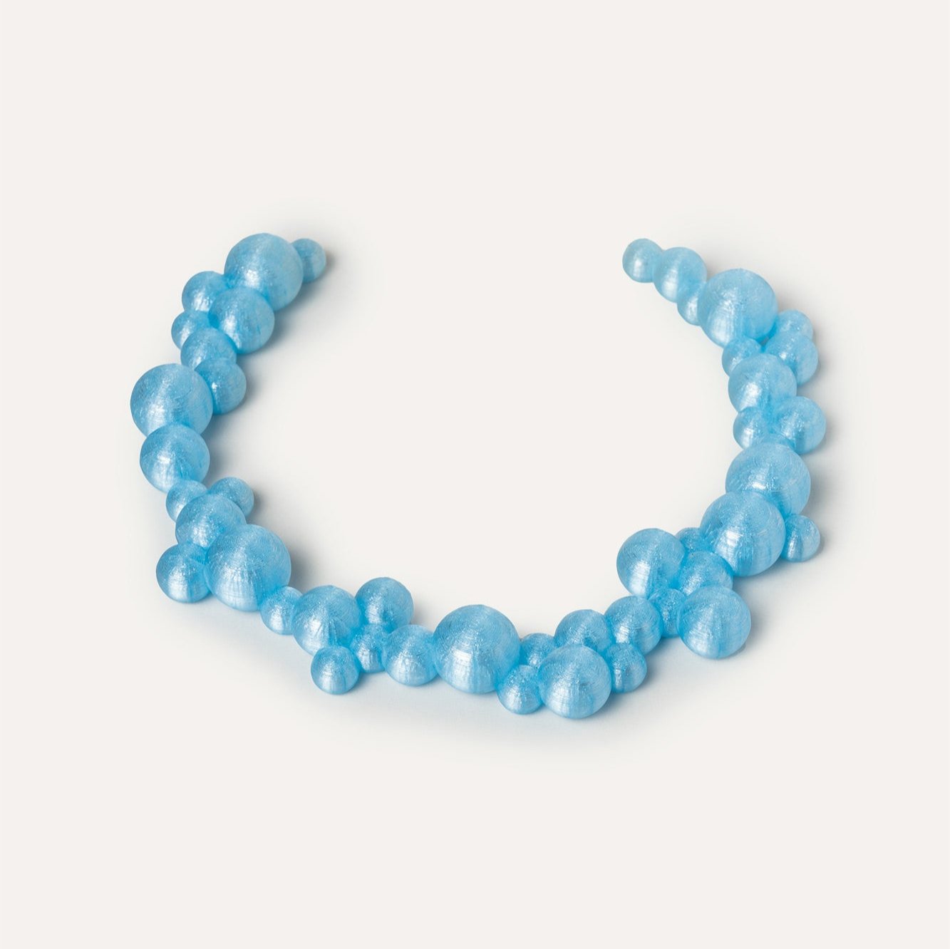 Blue Bubbles Vegan necklace 3D