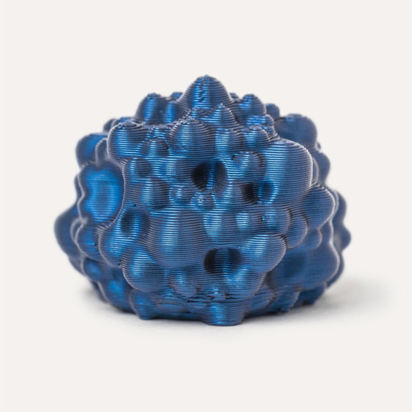 blue organic vegan ring 3d printed front