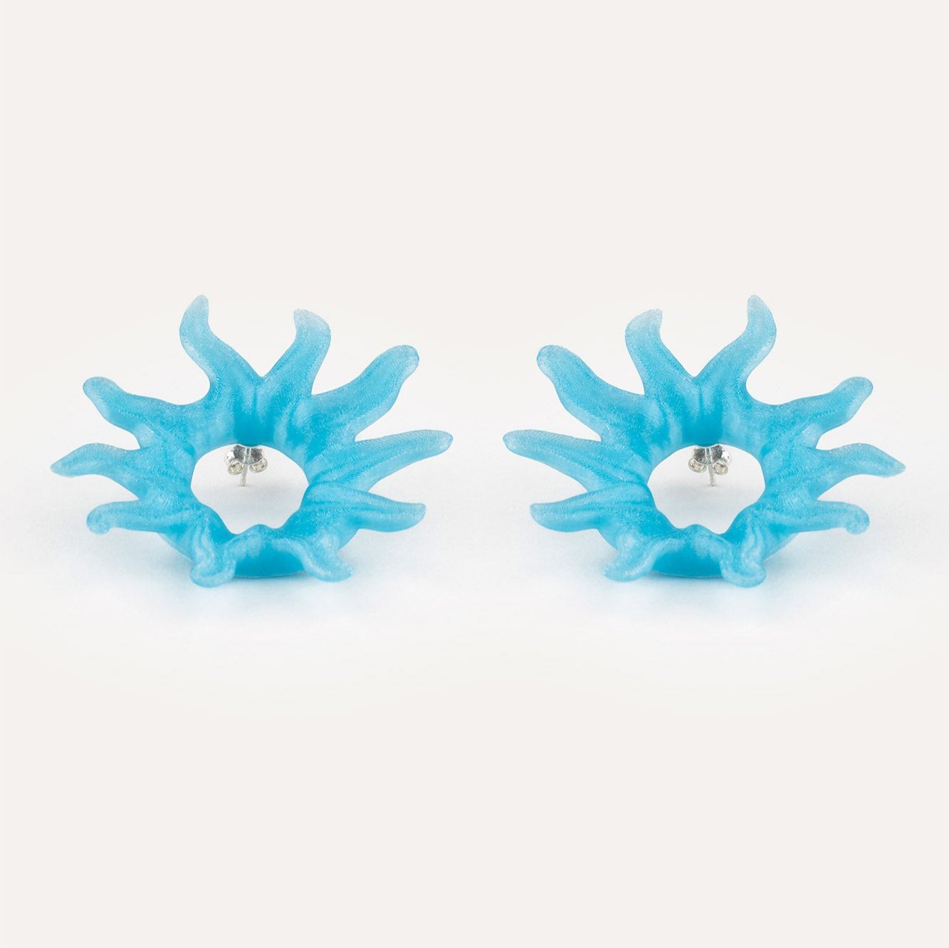 Blue Soleil Organic Vegan Earrings 3D