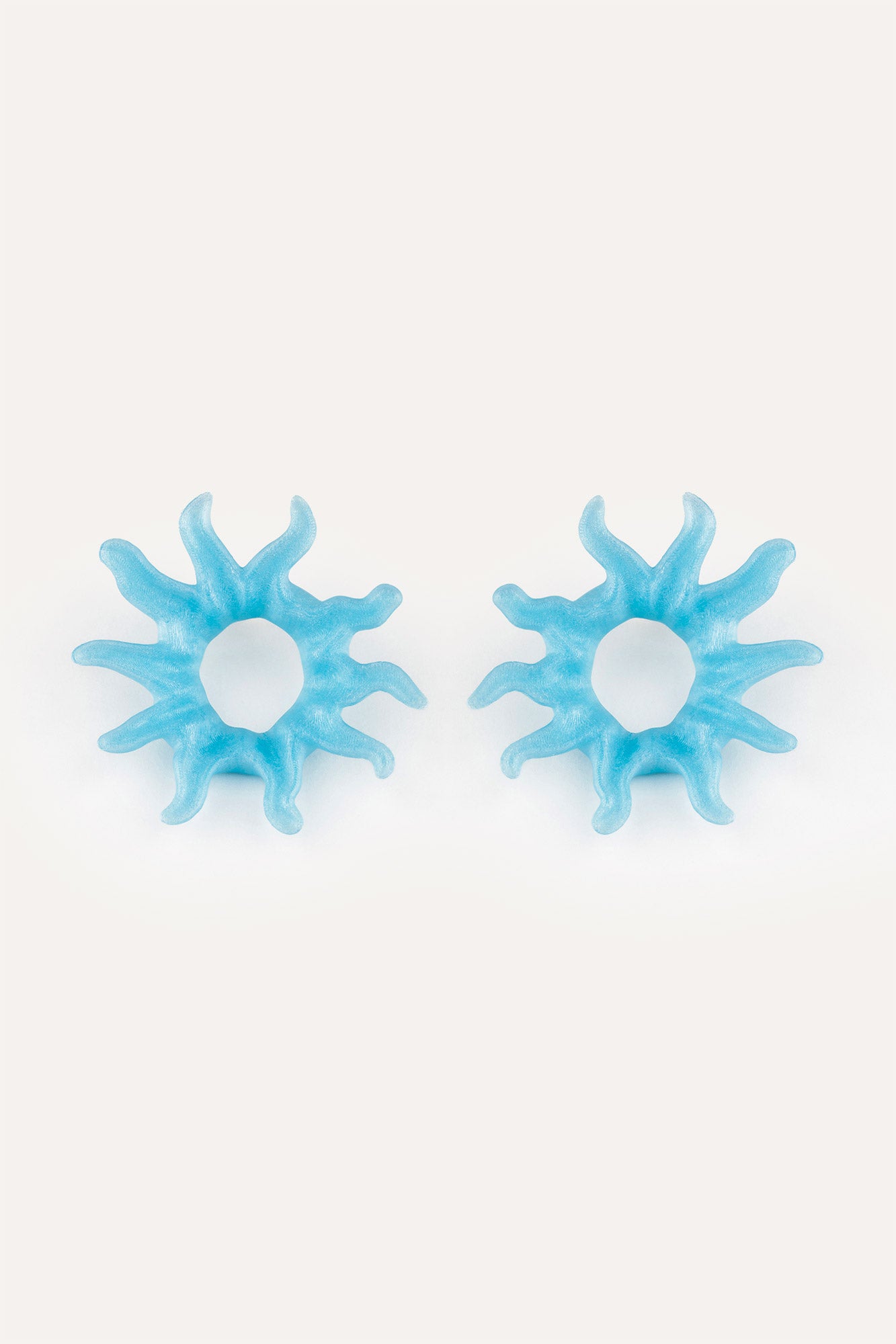 Blue Soleil Organic Vegan Earrings 3D
