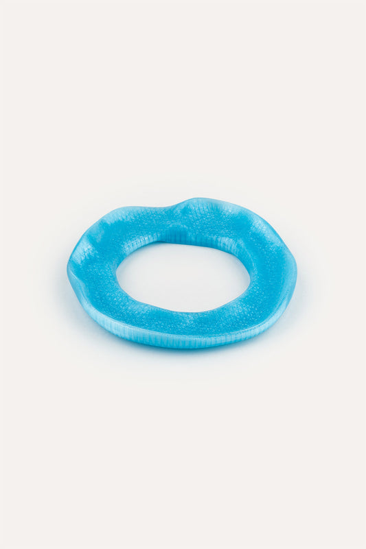 Blue vegan bracelet 3d printed