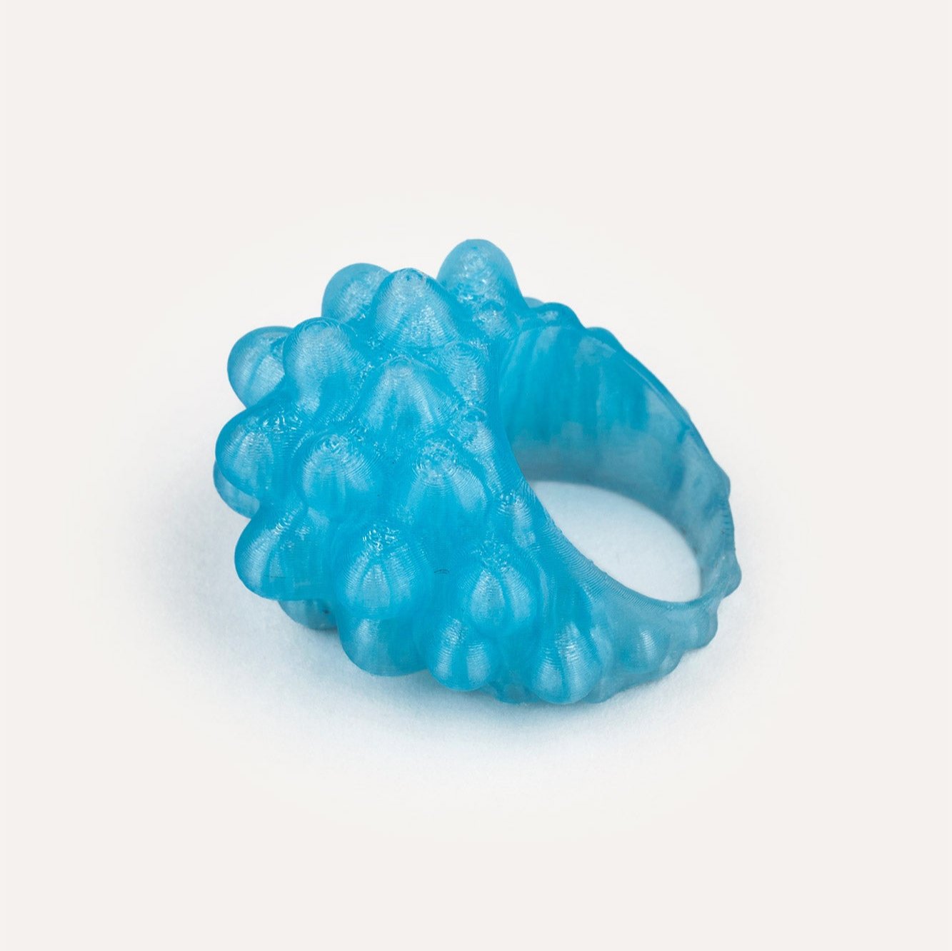 Blue Vegan Ring 3D