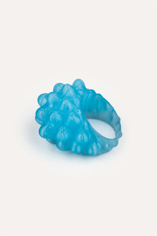 Blue Vegan Ring 3D