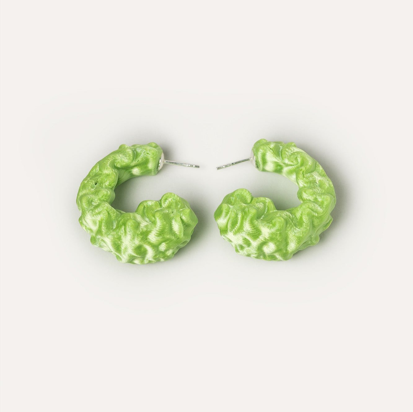 GREEN ORGANIC VEGAN EARRINGS 3D