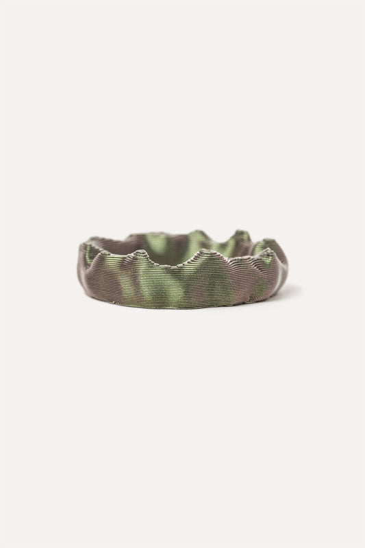 green thin vegan ring 3d printed detail 