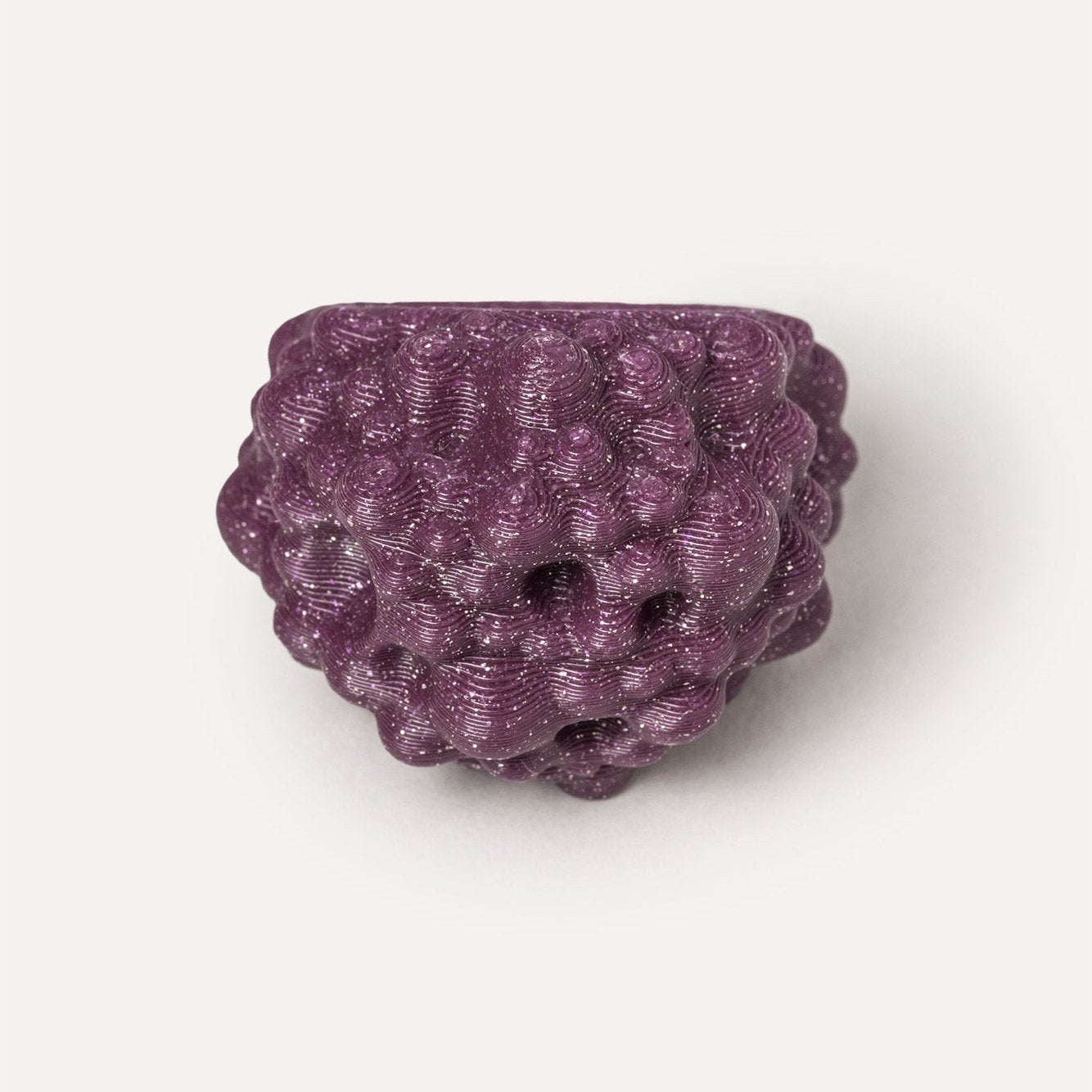 purple organic sea vegan ring 3d printed 