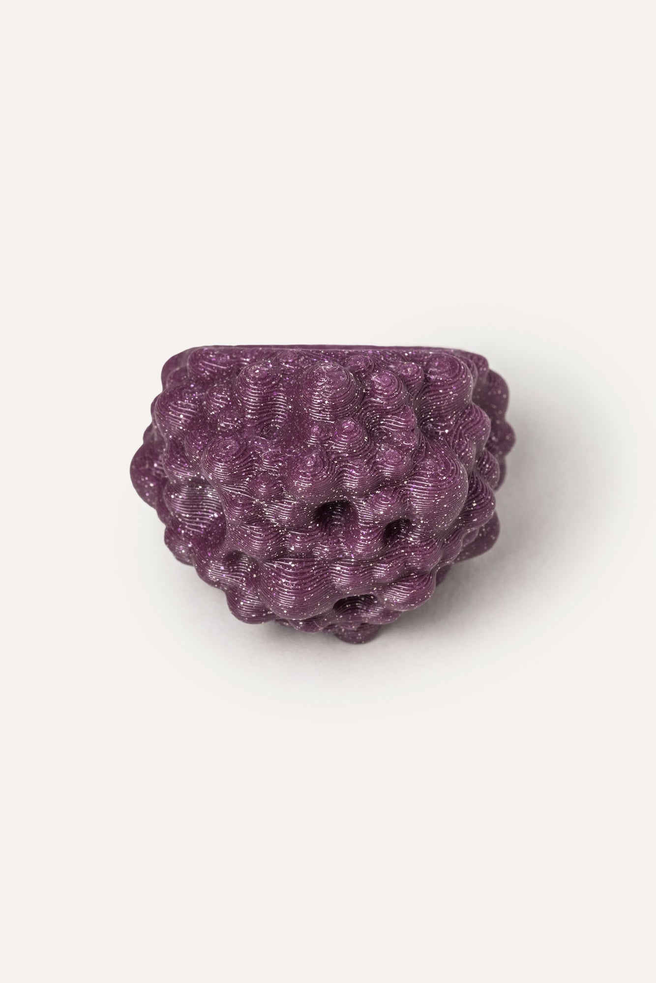 purple organic sea vegan ring 3d printed 