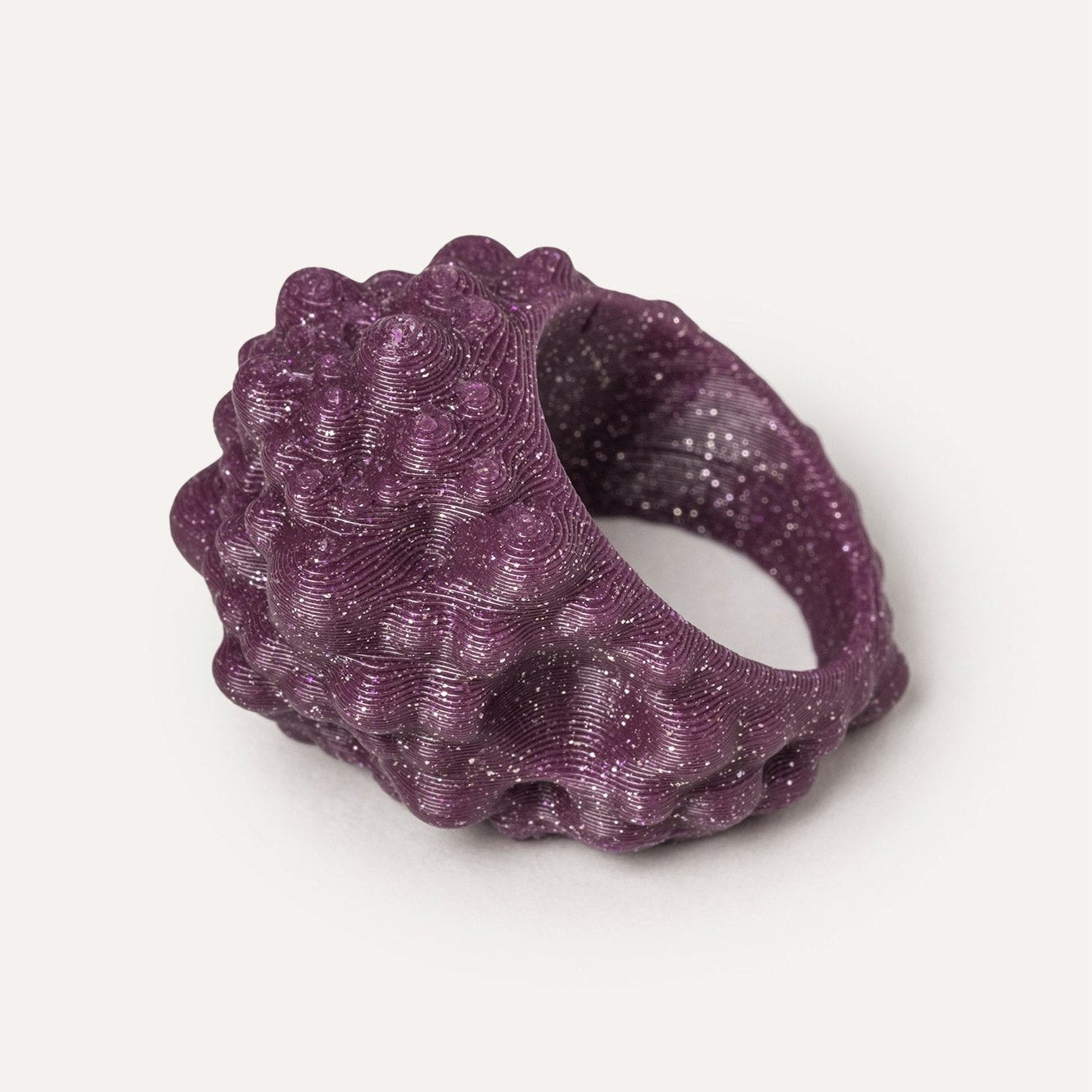 purple organic vegan ring 3d printed