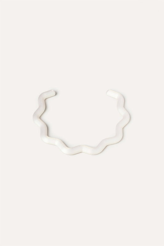 White vegan cocker necklace