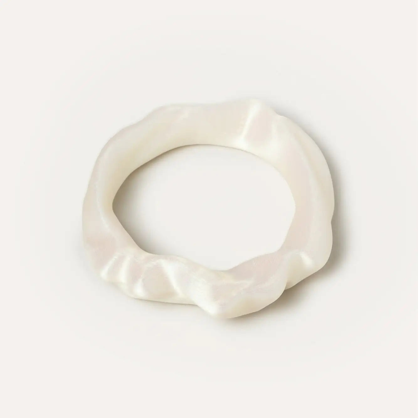 White Big Organic Vegan Bracelet 3D 
