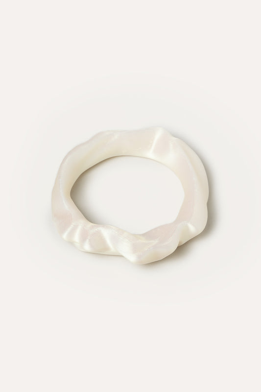 White Big Organic Vegan Bracelet 3D 