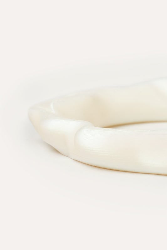 White Big Organic Vegan Bracelet 3D 