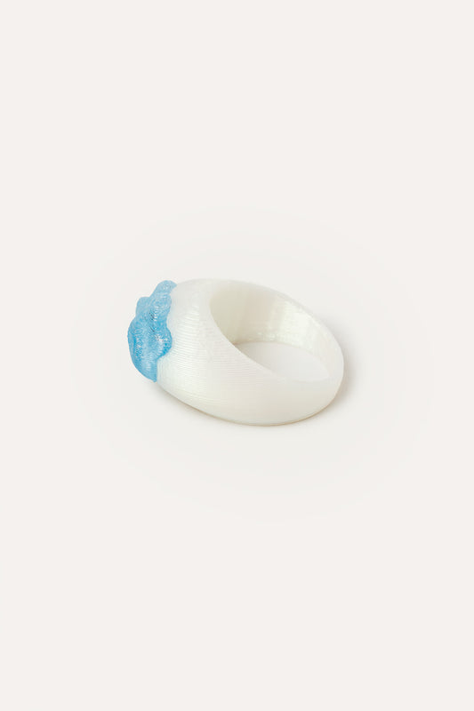 Blue Holes Organic Vegan Ring 3D