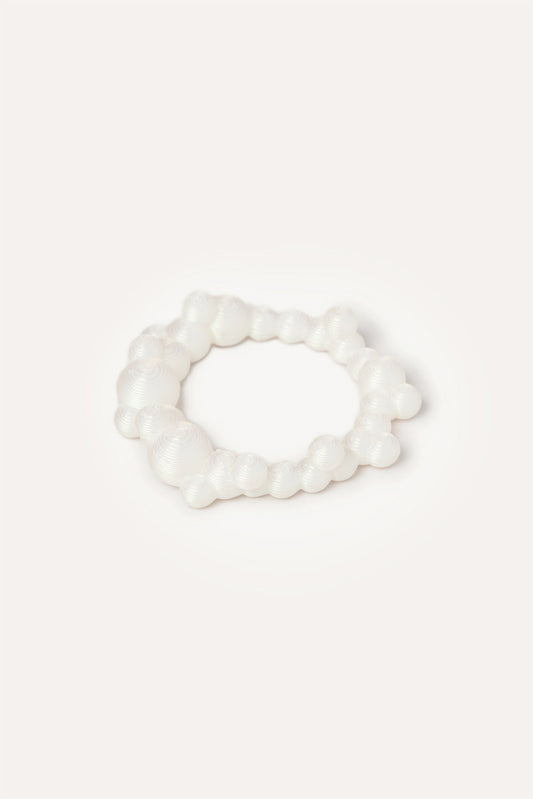 White Bubbles thing vegan ring 3D