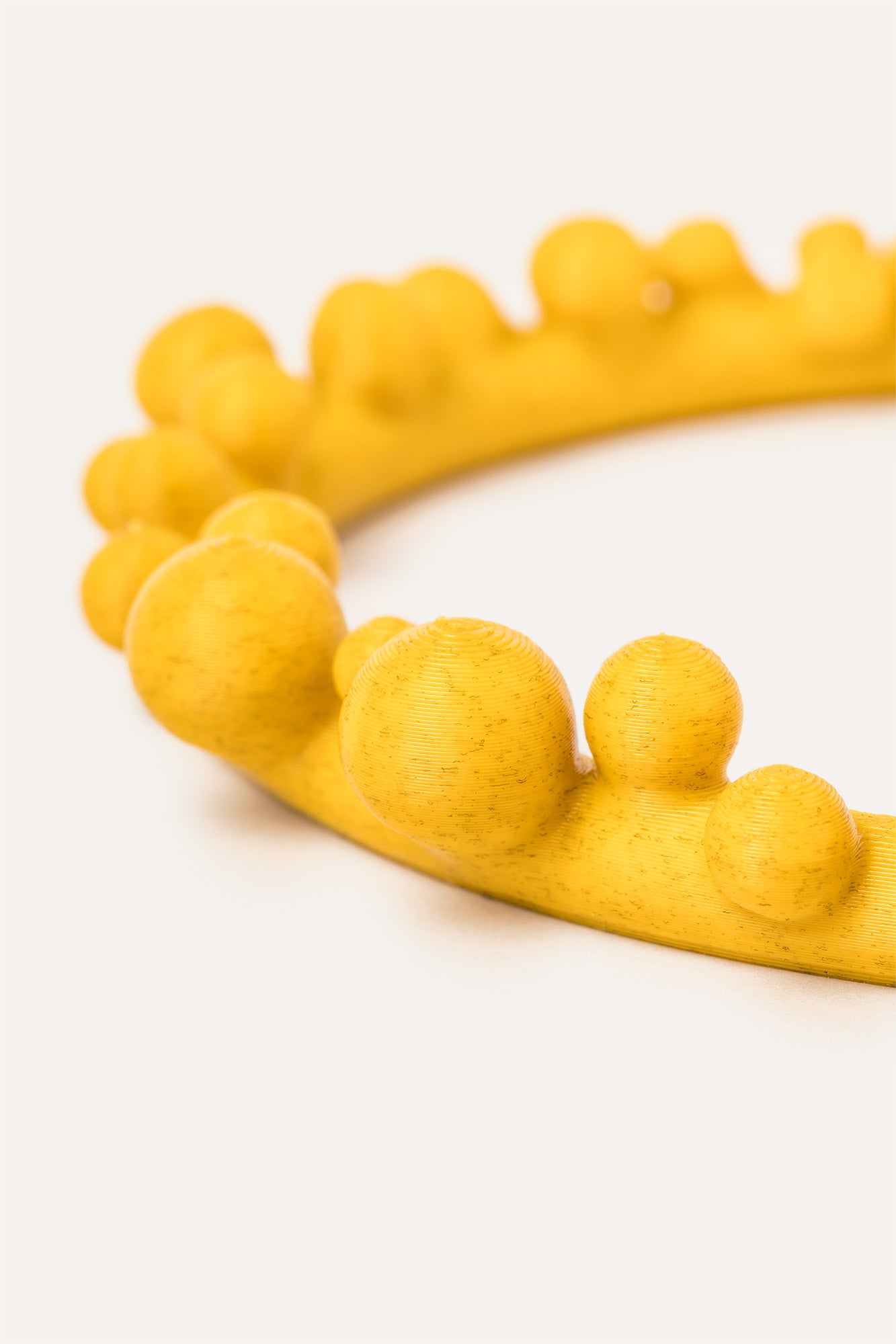 yellow balls vegan necklace 3d