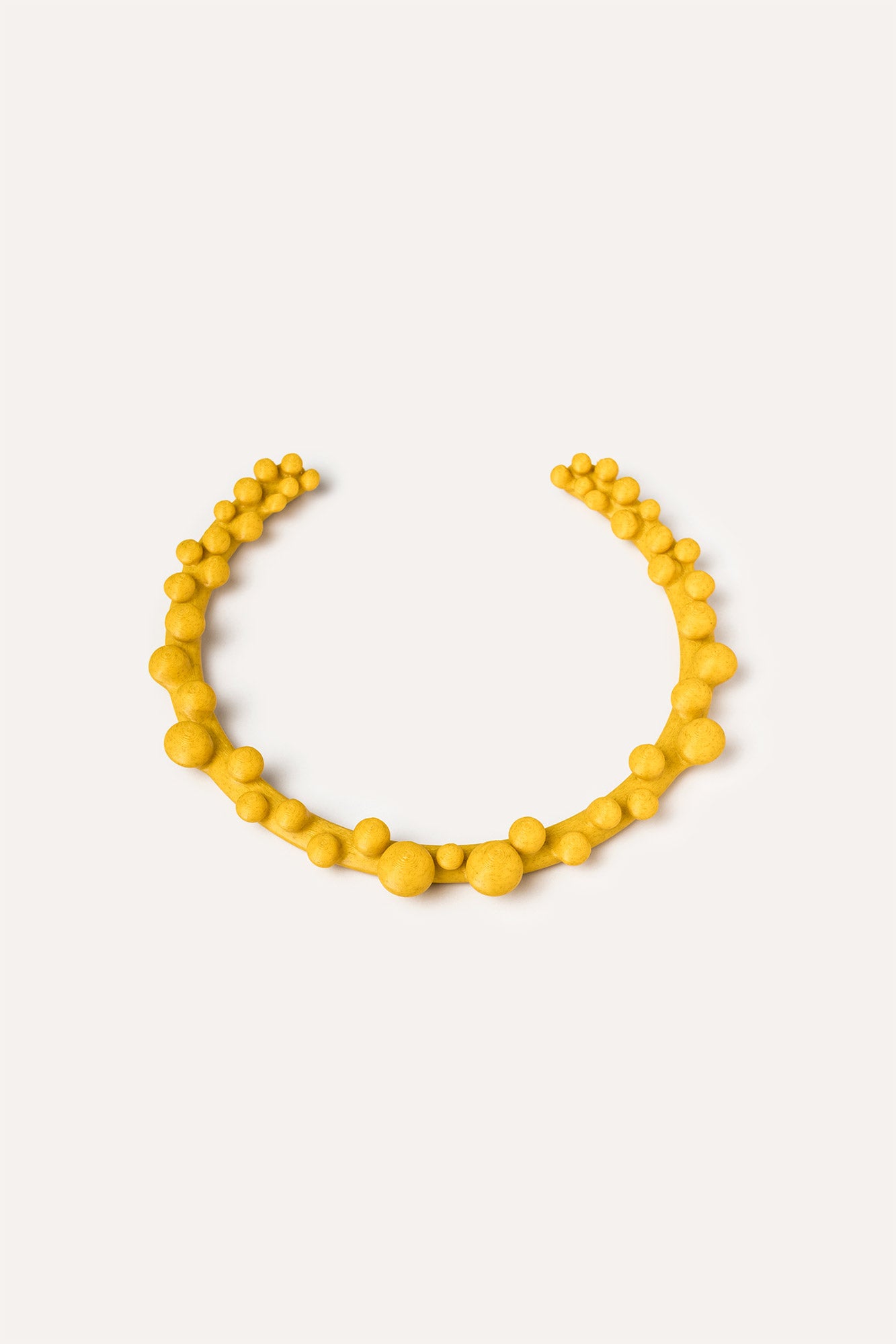 yellow balls vegan necklace 3d