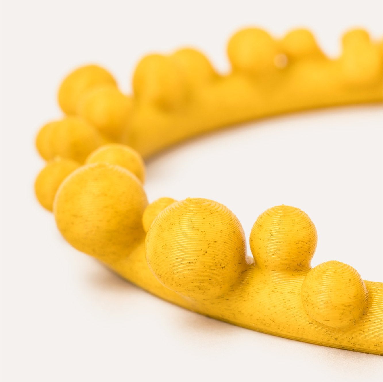 yellow balls vegan necklace 3d