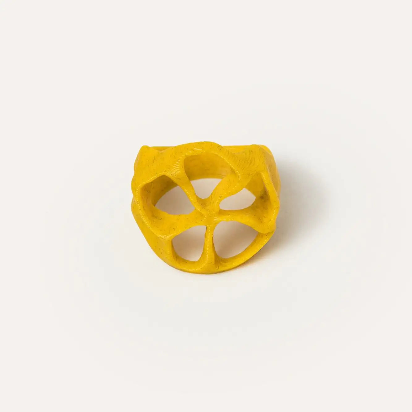 Yellow holes vegan ring 3D 