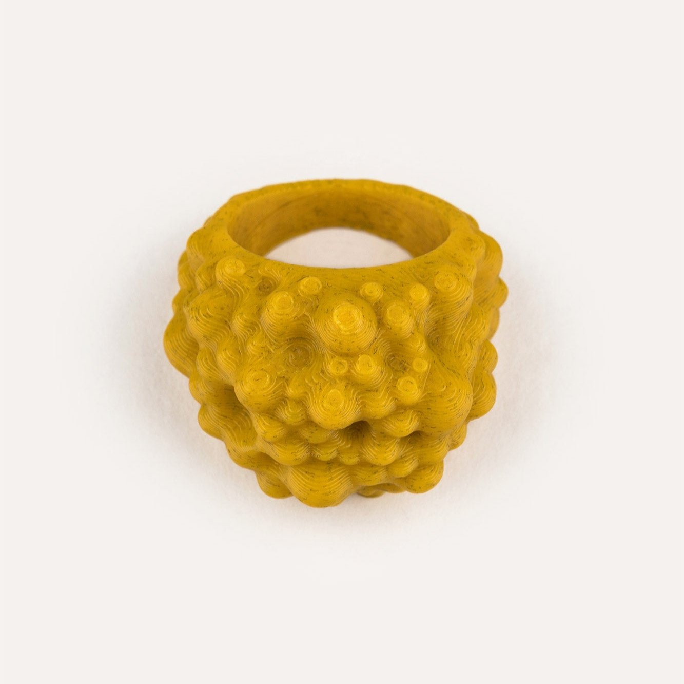 Yellow organic vegan ring 3D